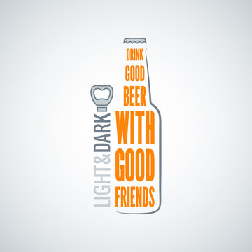 beer bottle design concept vector background