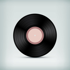 Vector blank vinyl record template