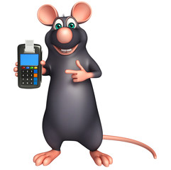 fun  Rat cartoon character with swap machine