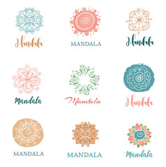 collection of hand drawn mandalas, shapes and symbols