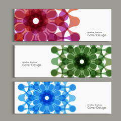 Vector pattern with abstract figures brochures