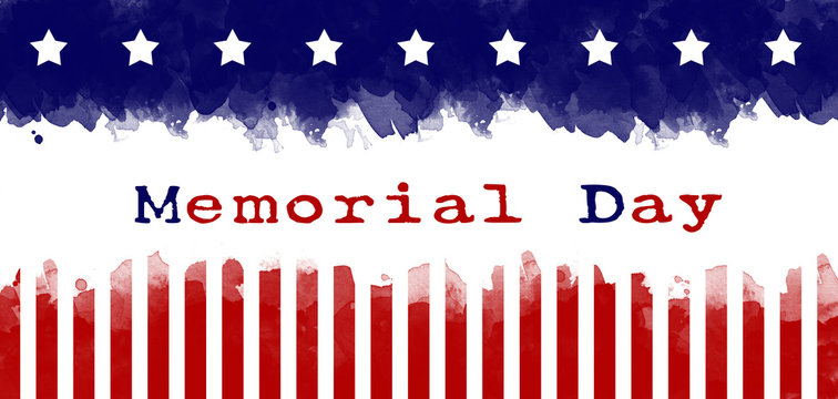 memorial day greeting card american flag grunge background