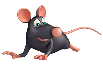 running  Rat cartoon character