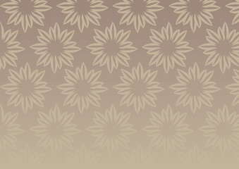 Fototapeta premium Brown Floral Design Vector Background Illustration