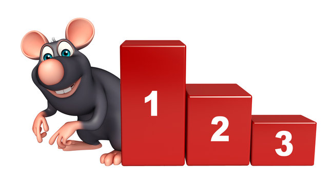  Rat cartoon character with level