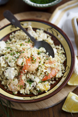 Quinoa and bulgur pilaf