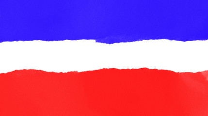 ripped in paper on white