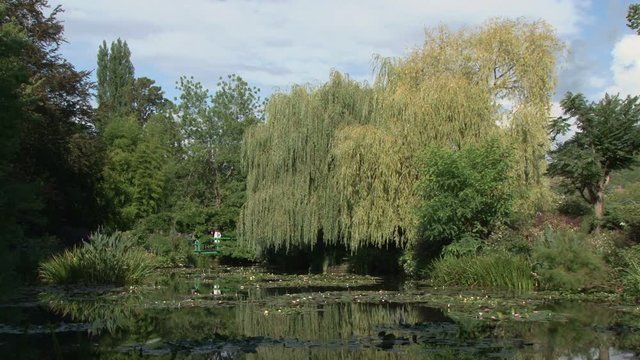 The Japanese water garden and bridge in Monet&rsquo;s Garden, Giverny, France