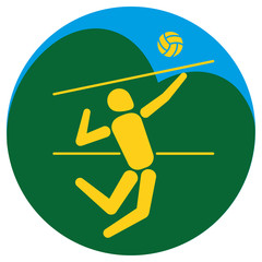 person volleyball player, various forms of sports and games