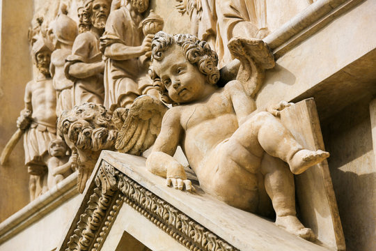 Statue of angel at Prague Loreta