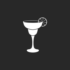 Margarita cocktail sign simple icon on background