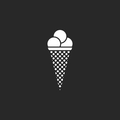 Ice cream sign simple icon on background