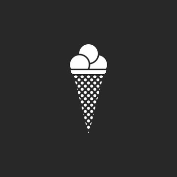 Ice cream sign simple icon on background