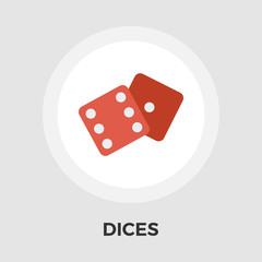 Dices vector flat icon