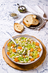 Soup with vegetables and beans