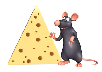  Rat cartoon character  with paneer