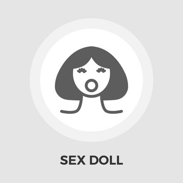 Sex doll flat icon