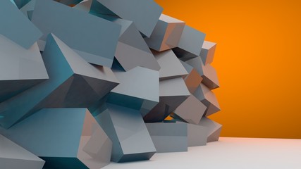 Abstract cube box background wallpaper