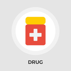Drug vector flat icon