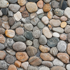 colorful round stones, wall background