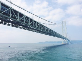Fototapeta na wymiar Akashi Kaikyo Bridge, Japan