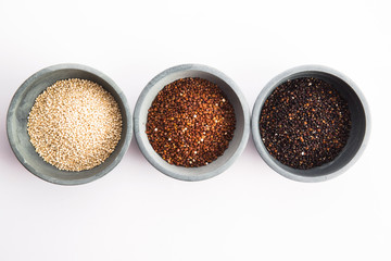 Quinoa grain on white background