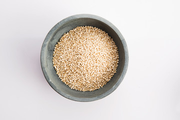 Quinoa grain on white background
