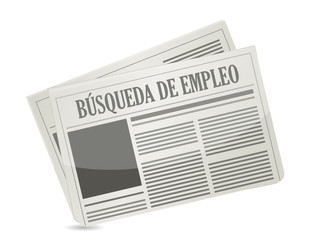 job search newspaper sign in Spanish