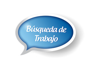 job search message bubble sign in Spanish