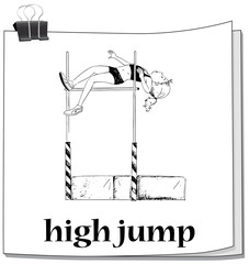Woman doing high jump