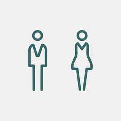 Toilet WC door wall plate.