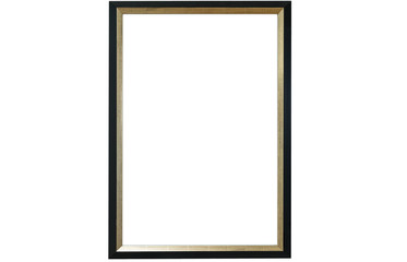 blank picture black frame template isolated on wall