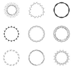 Round decorative circle collection - 110744172
