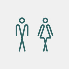 Toilet WC door wall plate.