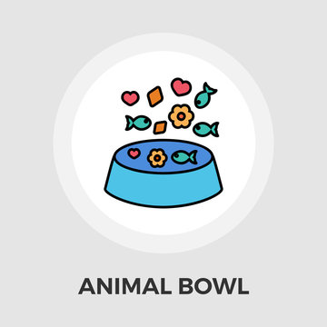 Animal Bowl Flat Icon