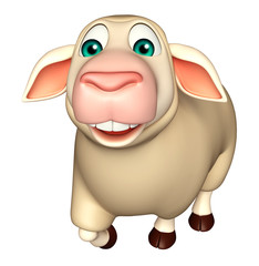 walking Sheep cartoon character