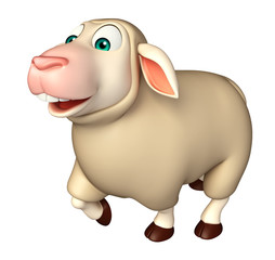 walking Sheep cartoon character