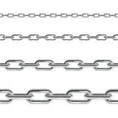 Fototapeta premium Chain Line Set. Vector