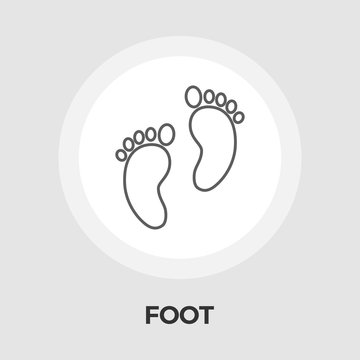 Foot vector flat icon