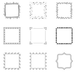Collection od decorative frames