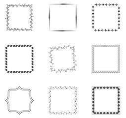 Collection od decorative frames