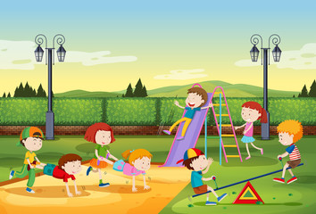 Children playing in the park