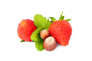 Strawberries with hazelnut.