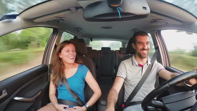 Couple in car