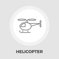Helicopter vector flat icon