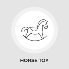 Horse toy vector flat icon