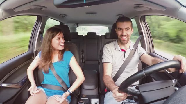 Couple in car