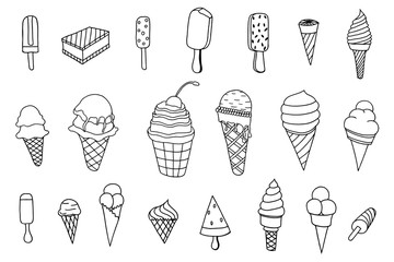 icecream icons set - 110748775