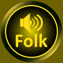 Icon yellow folk loudspeaker