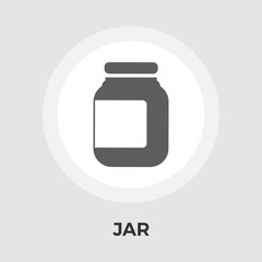 Jar vector flat icon